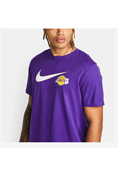 Nike Футболка Los Angeles Lakers Swoosh - Essential Mor Erkek NBA