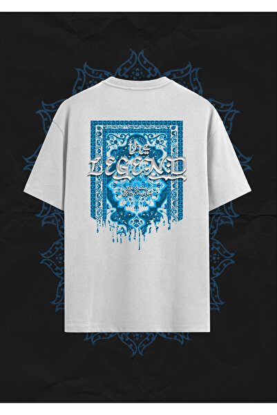 VEK تي شيرت بنمط الكليم كبير الحجم للجنسين