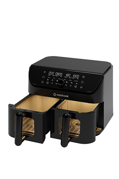Nutricook Air Fryer Duo 2 Vision 8.5L 12 Akıllı Program, Çift Sepet, 2400 Watt, Senkronize Pişirme