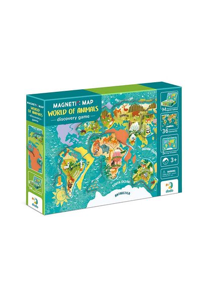 Dodo Magnetické puzzle - Svět zvířat (36 dílků)
