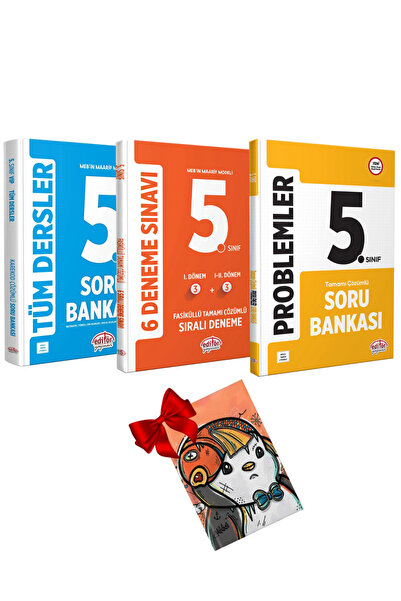 Data Yayınları 5. Sınıf Tüm Dersler & Problemler Soru Bankası ve (3+3) Fasikü...