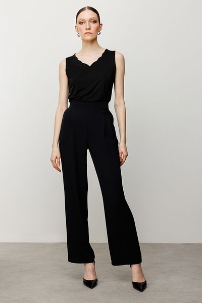 Ekol Wide Leg Ornamental Knot Detailed Trousers