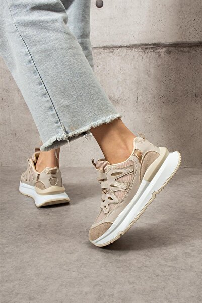 ShoeTek Lawse bež ženske Patike s - sportske cipele sa vezicama