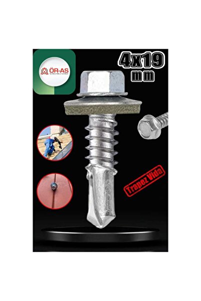 ÖR-AS TEL ÖRGÜ & PANEL ÇİT SİSTEMLERİ Trapez Çatı vidası 4.8x19 mm paket (-15...