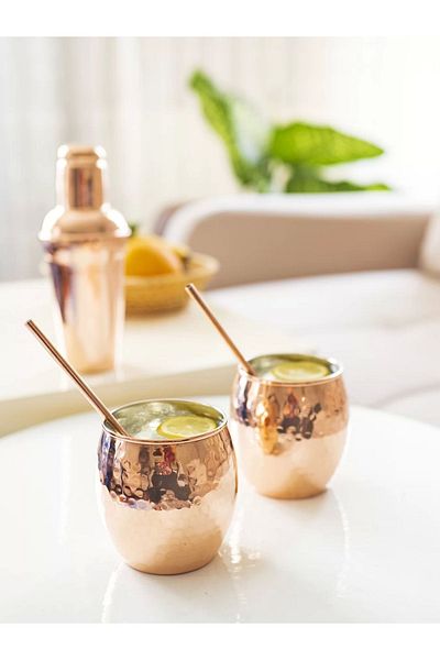 Bakır Concept 2-Piece Cocktail Model - Copper Cup and Chubby Hammer Tattoo