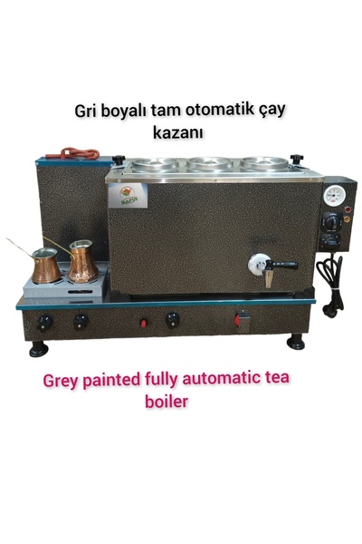 Genel Markalar 3 gözlü gümüş gri boyalı tam otomatik çay kazanı Tüplü Çay Oca...
