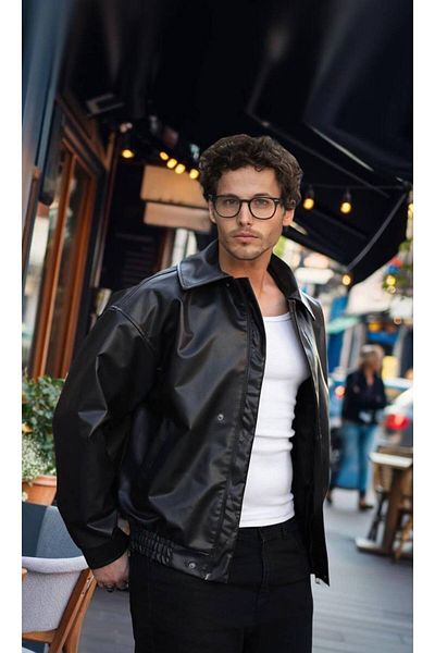 BASEL.CO Ανδρικό μπουφάν Loose Fit / Oversize