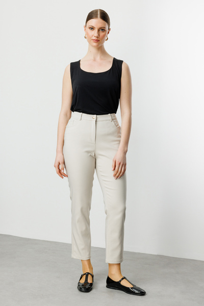Ekol Narrow Leg Plus Size Trousers