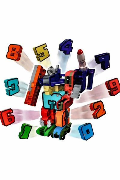 OMZ اجمع epsini Grab Robot Transformable Counted Robot Girl Kids لعبة تعليمية للأولاد