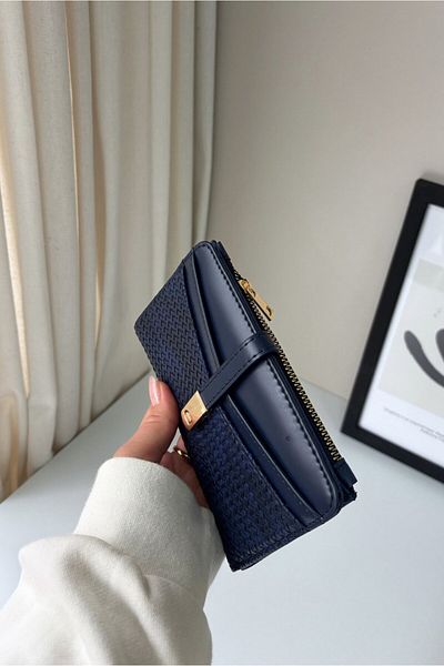 Yuka Atelier Peněženka z umělé kůže s texturovaným designem