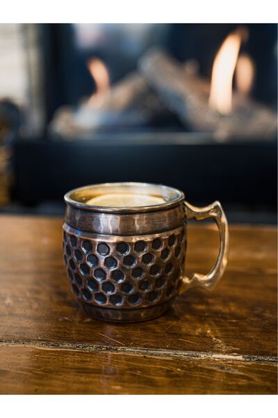 Bakır Concept Copper Mug Cup Honeycomb Model Oxide Color