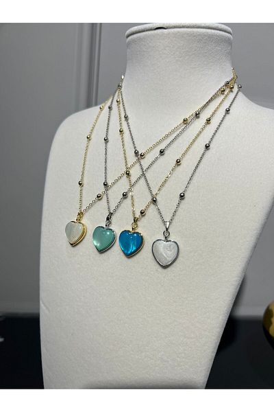 Store 4 Colorful Heart Necklaces