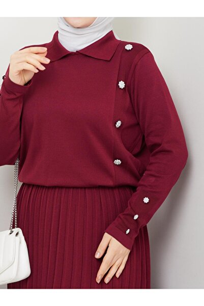 Miraystyle Beli Lastikli Piliseli Soğuk İplik Merserize Elbise