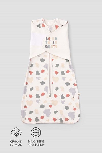 Little Gusto Organic Cotton Cloaked Sleeping Bag Animal Pattern 0-6 Months