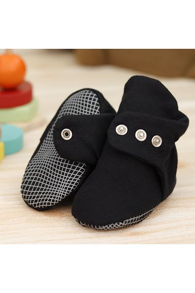 Ella Bonna Organic Cotton Baby Booties, Anti-Slip Sole, Cotton Newborn Slippers Home Nursery Shoes
