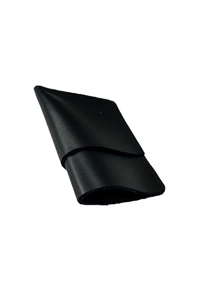 natderi Genuine leather vertical card holder black