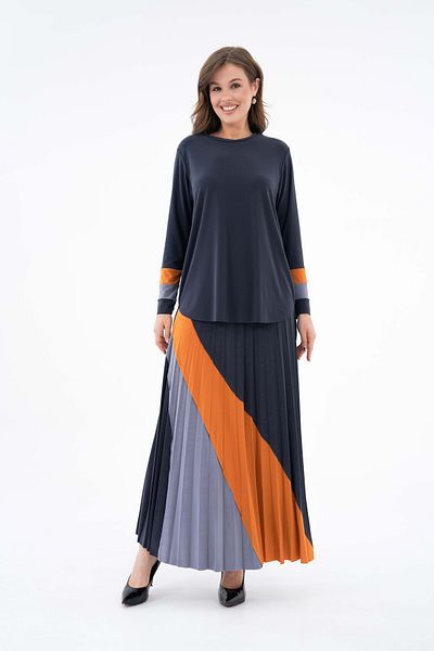 NİSUM MODA Rainbow Sandy Skirt Suit