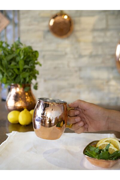 Bakır Concept Copper Mug Cup with Casting Arm Model - Copper Color