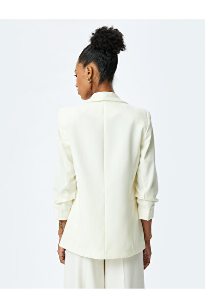 Koton Μακρυμάνικο μπλέιζερ 3/4 με ντραπέ λεπτομέρεια