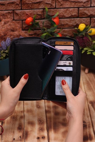 Ozka Leather Collection Μακρύ Vegan Δερμάτινο Θήκη Κάρτας Portfolio - Rose Gift