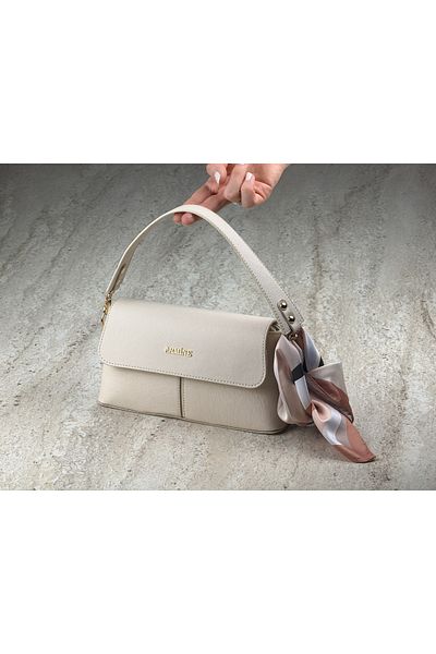 Armine Minimalist Cream Shoulder Bag and Scarf Gift