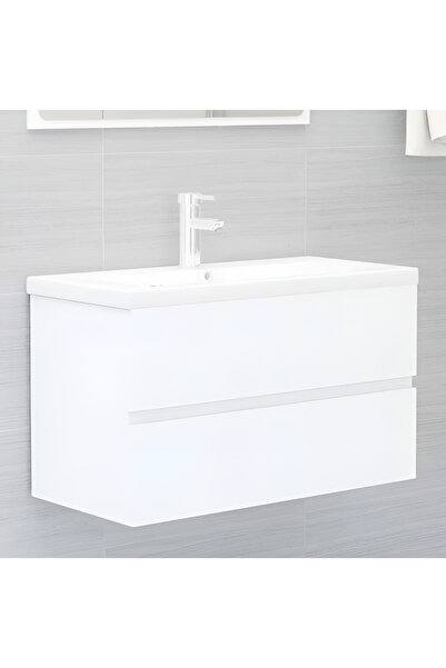 KRM HOME Suntalam alt bölümü çekmeceli lavabo dolabı(BEYAZ)(LAVABOSUZ)