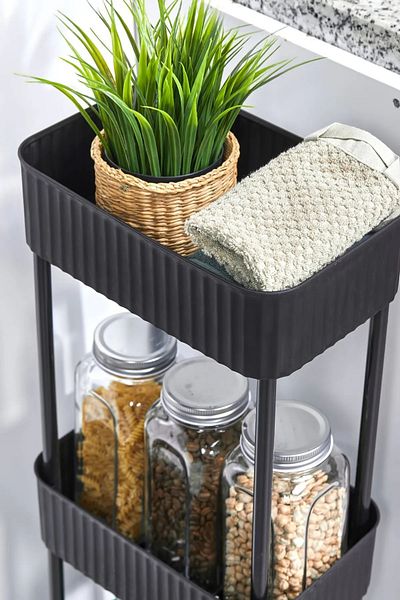 decorev 3 Tier Organizer Shelf - Black - Bathroom and Kitchen