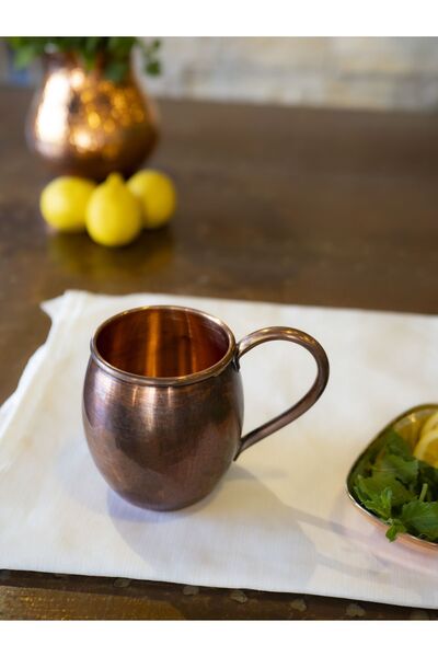 Bakır Concept Copper Cup Cup Without Calyse Chubby Oxidized Color