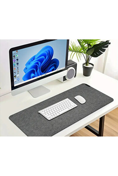 Fabienne بساط مكتب من اللباد باللون الرمادي الداكن - وسادة ماوس مكتبية بسيطة ...