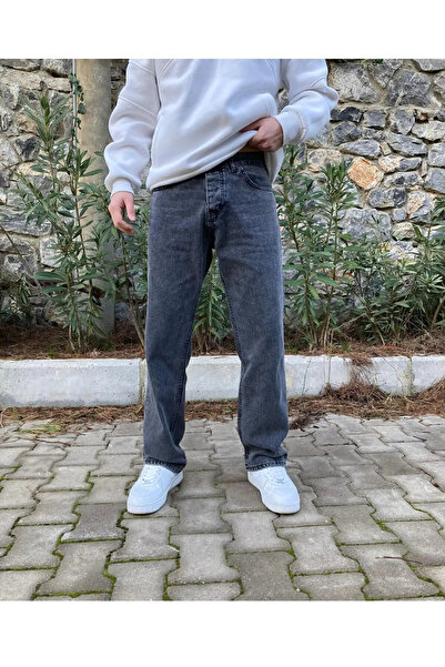 Mores Ανδρικό τζιν γκρι φαρδύ