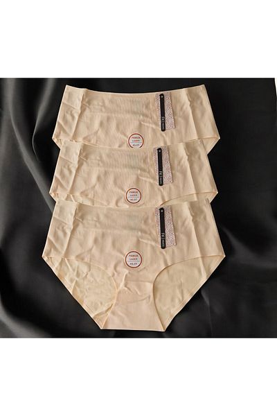 FK Alec Lingerie 3-Piece Oversize Large Size Laser Cut Cotton Daily Briefs Underwear