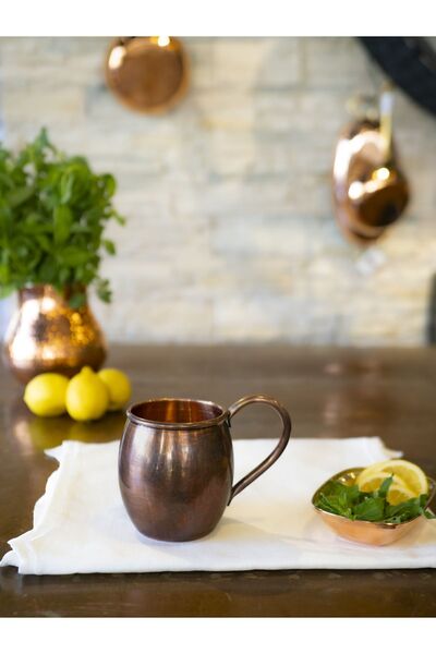 Bakır Concept Copper Cup Cup Without Calyse Chubby Oxidized Color