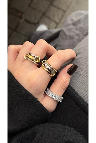 Opia JEWELRY - Sarmal Model Tasarım Çelik Yüzük 2 (BİR NUMARA BÜYÜK TERCİH ED...