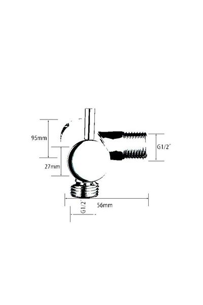 Fause Bite Tap with Water Outlet and Handheld Shower Hanger Gold Kdc107-g