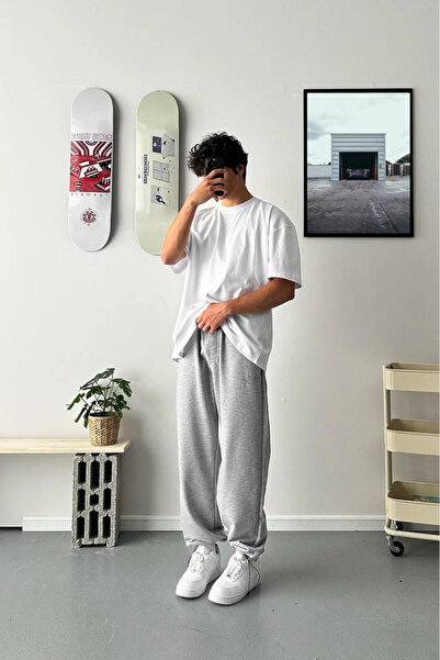 vladivosto Unisex Yüksek Bel Bol Paça Paçası Ayarlanabilir Baggy Oversize Eşofman Altı