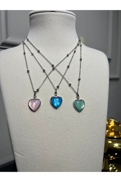 Store 3 Colored Steel Necklace