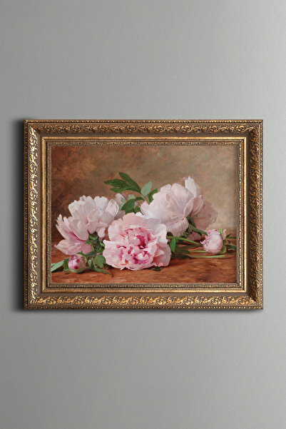 epiqart Şakayıklar - Vintage Desenli Çerçeve