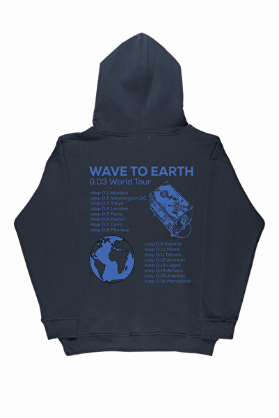 By Caspita Fashion Lenithra Wave To Earth Back Štampano Unisex dimljena majic...