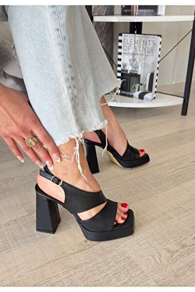 ALPACO Cica Black Skin Heeled Shoes - Lisinya