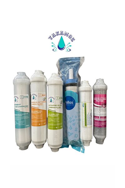 Yakamoz Su arıtma filtresi kapalı kasa 1. kalite 6li set (pallas membran ve m...