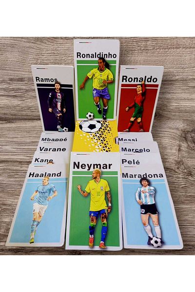 Ceren Football Stars Note Notebook Set Set of 12 in Special Box 9X16 cm .48 Sheets Lined