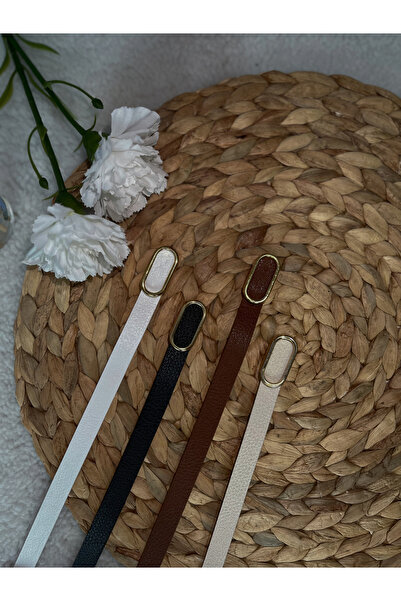 HYM Collection 4'lü Set Kadın Kemeri Bel Kemeri Elbise Kemeri Deri