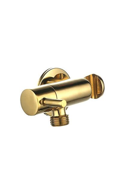 Fause Bite Tap with Water Outlet and Handheld Shower Hanger Gold Kdc107-g
