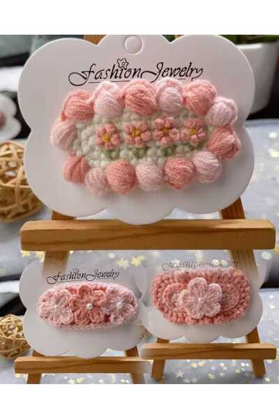 Kadın Girişimciler Atölyesi Set de 3 nișe lucrate manual cu modele florale co...