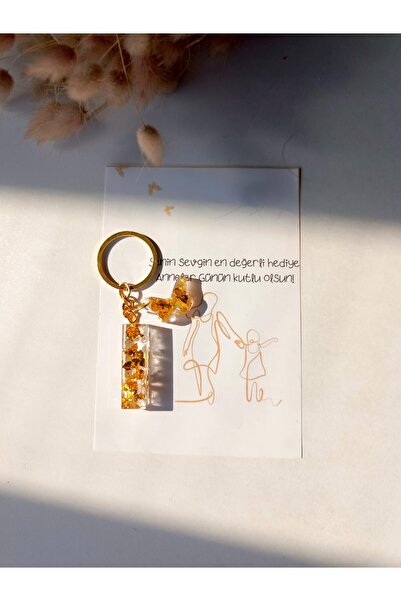 demirbasavm سلسلة مفاتيح إيبكسي مصنوعة يدويًا مخصصة لعيد الأم