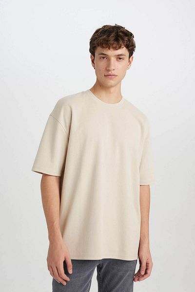 DeFacto Μπεζ ανδρικό T-Shirt X3926AZ/BG757