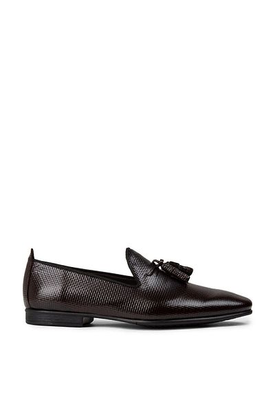 Deery Claret Red Men's Loafer - Παπούτσια από γνήσιο δέρμα