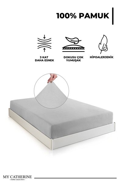 My Catherine 100% Cotton Combed Cotton Fabric - Single Double and Oversized Fitted Sheet