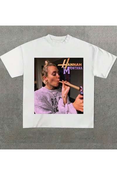 TRENDPUNKY ΜΠΛΟΥΖΑ HANNAH MONTANA ΛΕΥΚΟ ΕΚΤΥΠΩΜΕΝΟ OVERSIZE