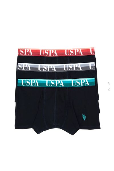 U.S. Polo Assn. Мъжки, Лицензирани, USPA, Тъмносини, Боксерки, Комплект от 3 Икономични